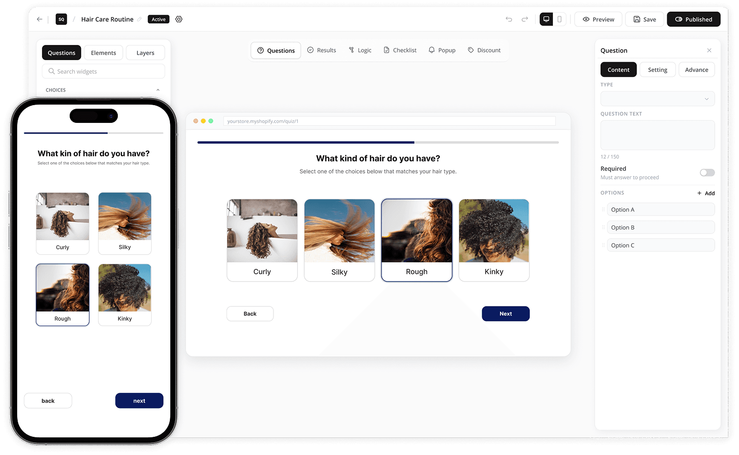 AISalesQ dashboard and quiz preview