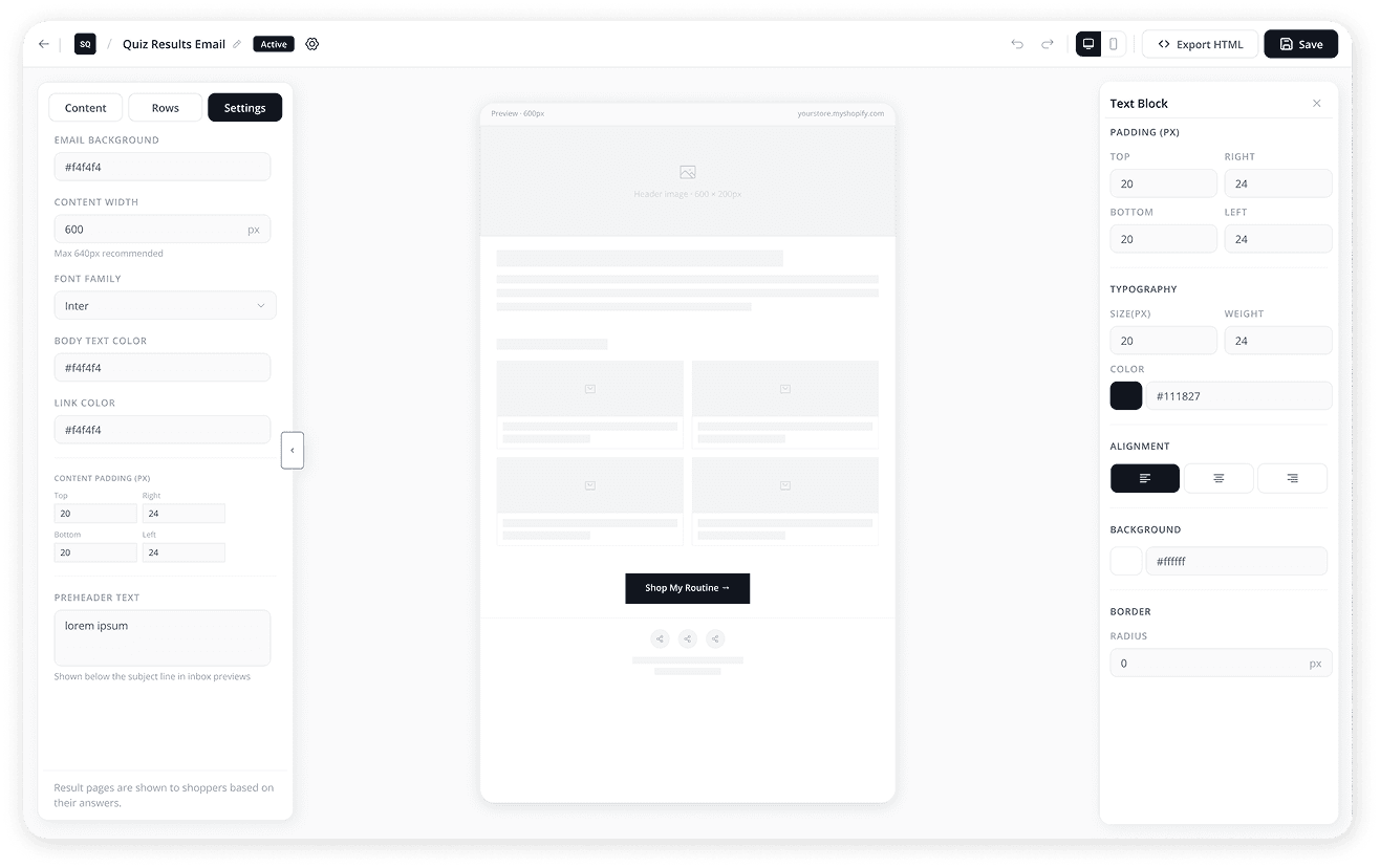 AI SalesQ email automation builder interface